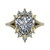 heart diamond engagement ring top down view