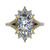 oval diamond engagement ring top down view