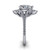 pear diamond engagement ring side profile 14k white gold and platinum band