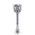 cushion diamond engagement ring side profile 14k white gold and platinum band
