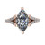 marquise diamond engagement ring top down view
