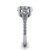 oval diamond engagement ring side profile 14k white gold and platinum band