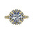 round diamond engagement ring top down view