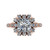 princess diamond engagement ring top down view