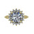 round diamond engagement ring top down view