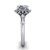 cushion diamond engagement ring side profile 14k white gold and platinum band