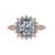 cushion diamond engagement ring top down view