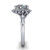 heart diamond engagement ring side profile 14k white gold and platinum band