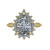 pear diamond engagement ring top down view