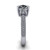 cushion diamond engagement ring side profile 14k white gold and platinum band