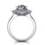 round diamond engagement ring side profile 14k white gold and platinum band
