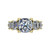 cushion diamond engagement ring top down view