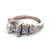 cushion diamond engagement ring worn on finger front view