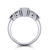14k white gold and platinum marquise diamond engagement ring three quarter view