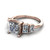 princess diamond engagement ring worn on finger front view