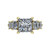 princess diamond engagement ring top down view