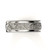 Sina - Men's 14K White Gold Scrollwork Wedding Ring with Double Milgrain With Diamond