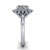 oval diamond engagement ring side profile 14k white gold and platinum band