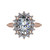 oval diamond engagement ring top down view