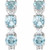 14K Gold Natural Sky Blue Topaz & 110 CTW Natural Diamond Hoop Earrings
