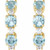 14K Gold Natural Sky Blue Topaz & 110 CTW Natural Diamond Hoop Earrings
