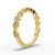 diamond wedding ring worn on finger front view