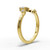 Monica - 14K Gold Pear-Cut Diamond Curved Wedding Ring