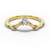 Monica - 14K Gold Pear-Cut Diamond Curved Wedding Ring