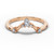 Monica - 14K Gold Pear-Cut Diamond Curved Wedding Ring