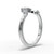 Monica - 14K Gold Pear-Cut Diamond Curved Wedding Ring