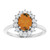 14K Gold Natural Citrine & 3/8 CTW Natural Diamond Ring