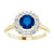 14K Gold Natural Blue Sapphire & 1/2 CTW Natural Diamond Ring