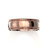 Elegant 14K rose gold men's wedding ring with vintage-inspired milgrain edges