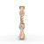 Micaela - Women's 14k Gold Twisted Band with Bezel-Set Diamonds