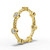 Micaela - Women's 14k Gold Twisted Band with Bezel-Set Diamonds