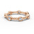 Micaela - Women's 14k Gold Twisted Band with Bezel-Set Diamonds