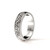Arash 6mm men's 14K white gold wedding ring with intricate scrollwork and engraved border