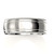 Bashir - Men's 14K White Gold Brushed Finish Wedding Ring with Double Milgrain		