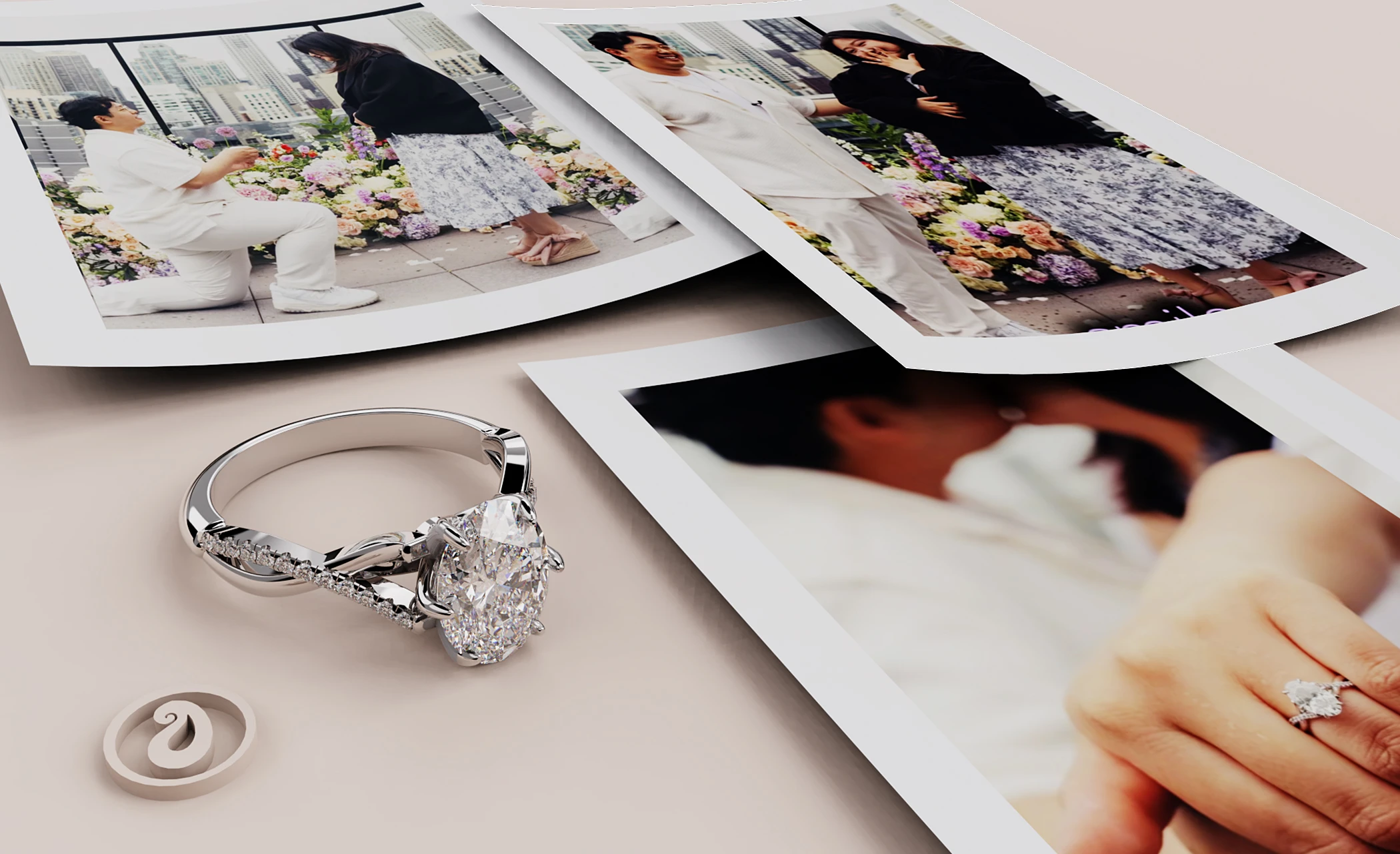 Custom engagement and wedding rings by Wedding Bands & Co in Chicago