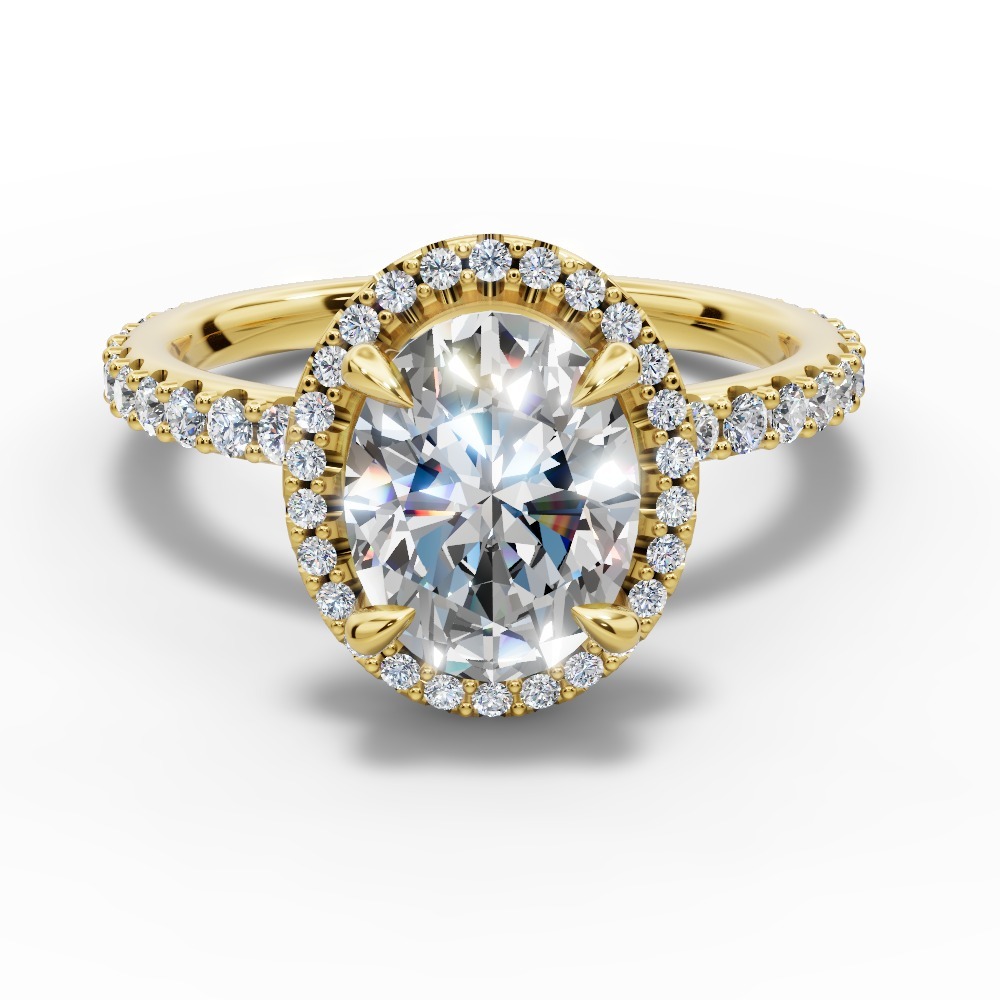 Halo engagement ring Chicago