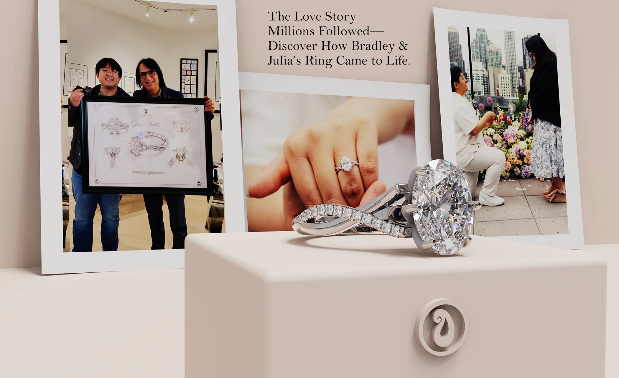 Custom engagement and wedding rings by Wedding Bands & Co in Chicago