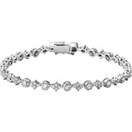 14K White 2 1/2 CTW Natural Diamond 7.5" Bracelet