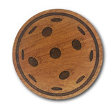 Birch wood pickleball drink coasters come 6 in a set, and are laser engraved with a pair of crossed paddles and a pickleball or a pickleball design, with a cork backing.