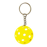 Pickleball Keychain is a brightly colored PVC pickleball with chain and key ring.
