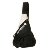 Spacious sling bag is available in three colors.