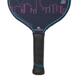 Diadem Icon Graphite Pickleball Paddle, poly-core and carbon fiber face. Available in Black, White, and Miami Vice colors.