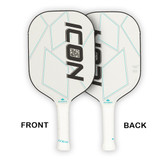 Diadem Icon Graphite Pickleball Paddle, poly-core and carbon fiber face. Available in Black, White, and Miami Vice colors.