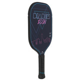 Diadem Icon Graphite Pickleball Paddle, poly-core and carbon fiber face. Available in Black, White, and Miami Vice colors.
