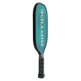 The Diadem Riptide Pickleball Paddle is available in either electric yellow or teal color options.