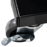 Black and white Franklin Pickleball Portable Net System with wheels and a durable steel frame is easy to set up and move around. Includes black weather-resistant carrying and storage bag.